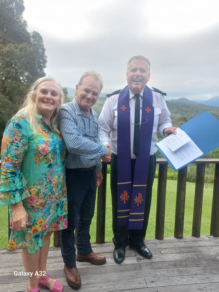 Wedding ceremony by Dr. Gerrit Rademeyer in Stanger (KwaDukuza)